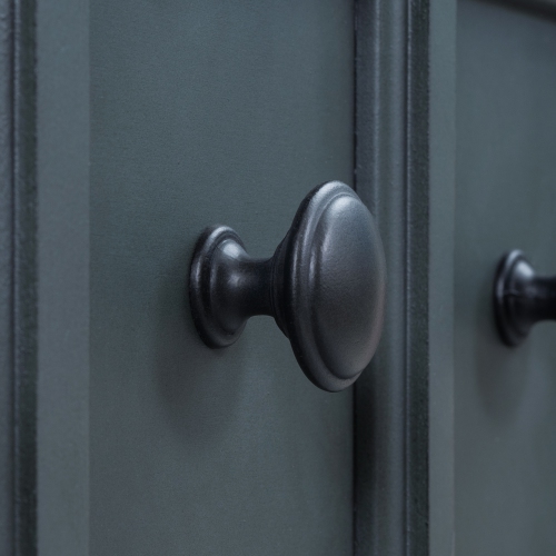 Kepooman Rustic Entryway Console Table, 60" Long Sofa Table with two Different Size Drawers and Bottom Shelf for Storage - Navy