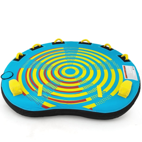 Costway Towable Tube for Boating 1-3 Person Inflatable Boat Tube for Youth & Adult