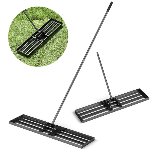 Costway Lawn Leveling Rake 42" x 10" Heavy Duty Level Lawn Tool for Garden Backyard/Lawn Green/Black/Silver