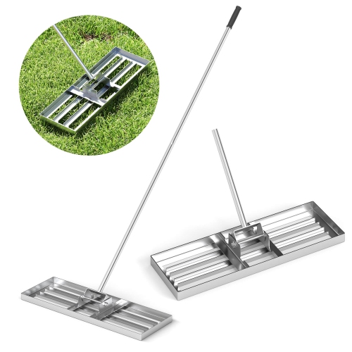 Costway Lawn Leveling Rake 30" x 10" Heavy Duty Level Lawn Tool for Garden Backyard/Lawn Green/Black/Silver