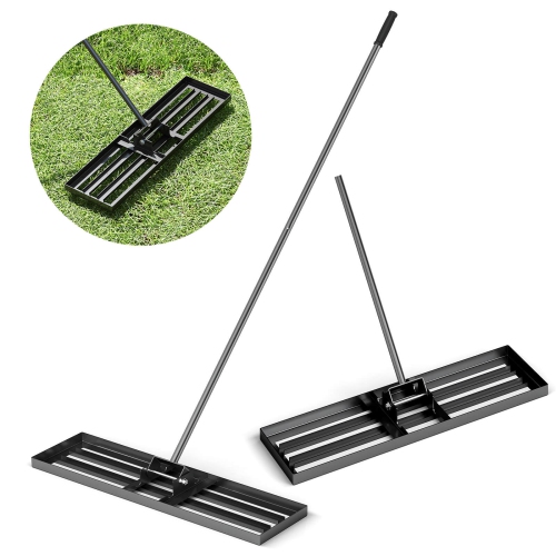 Costway Lawn Leveling Rake 36" x 10" Heavy Duty Level Lawn Tool for Garden Backyard/Lawn Green/Black/Silver