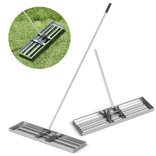 Costway Lawn Leveling Rake 36" x 10" Heavy Duty Level Lawn Tool for Garden Backyard/Lawn Green/Black/Silver