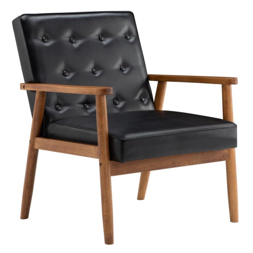 KARL HOME  Modern Armchair In Black