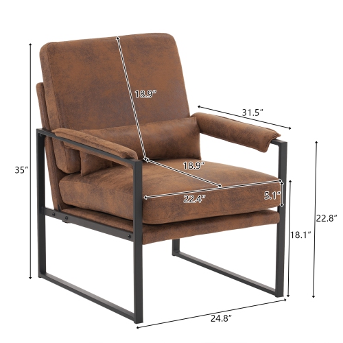 Karl Home Modern Armchair Brown