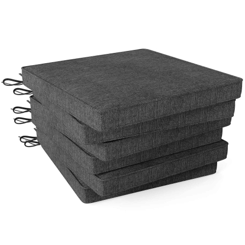 COSTWAY  Outdoor Chair Cushion Set Of 2/4/6 Waterproof Fade-Resistant Olefin Seat Cushions Brown/navy/gray/black