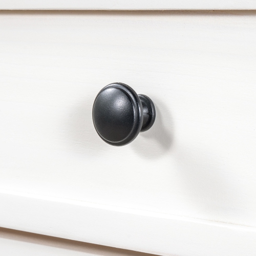 Kepooman Console Table Sofa Table Easy Assembly with Two Storage Drawers and Bottom Shelf for Living Room - White