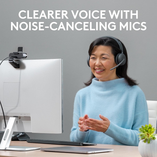 Refurbished - Logitech Zone 950 Premium Noise Canceling Headset with Hybrid ANC - Graphite