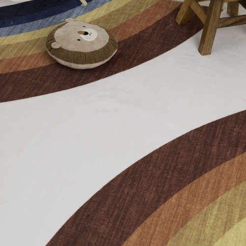 Rug Branch Solara Blush Arc Non-Toxic, Child and Pet Safe - Indoor Area Rug for Kids - Playroom, Nursery, and Children Bedroom