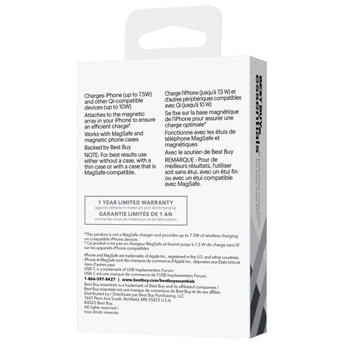 Best Buy Essentials 10W Wireless Charger - White - Only at Best Buy