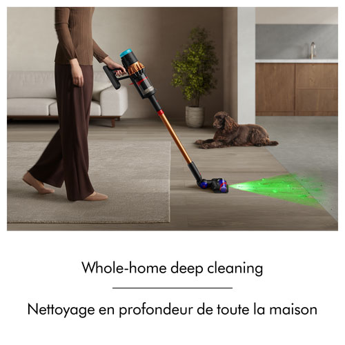 Aspirateur-balai sans sac et sans fil V16 Piston Animal de Dyson - Noir/Cuivre brillant - Partenaire de détail exclusif