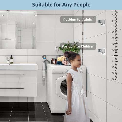 All Metal Shower Head, 10'' High Pressure Rainfall Shower Head, Showerhead Combo/Handheld Shower Wand, 12'' Adjustable Curved Shower Extension Arm,