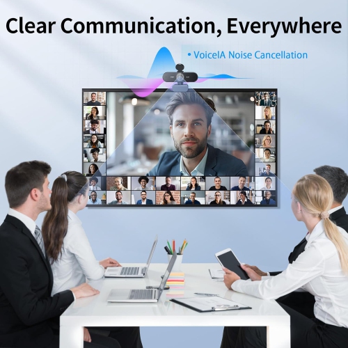 EMEET NOVA 4K Webcam for PC – Ultra 4K HD, PDAF Autofocus, Dual Noise-Cancelling Mics, 73° FOV, Auto Light Correction, USB Plug&Play, Privacy Cover