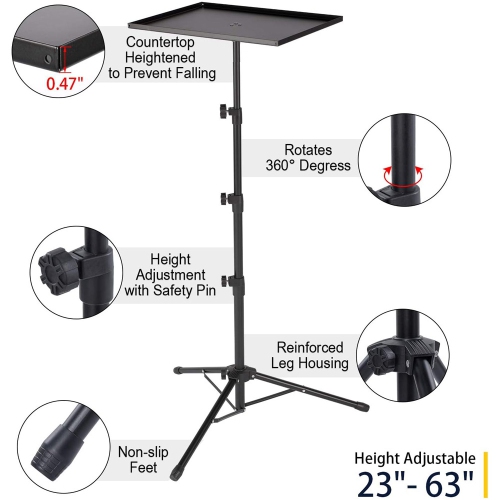 axGear Tripod Floor Stand For Laptop Projector Presentation Heigh Adjustable Foldable
