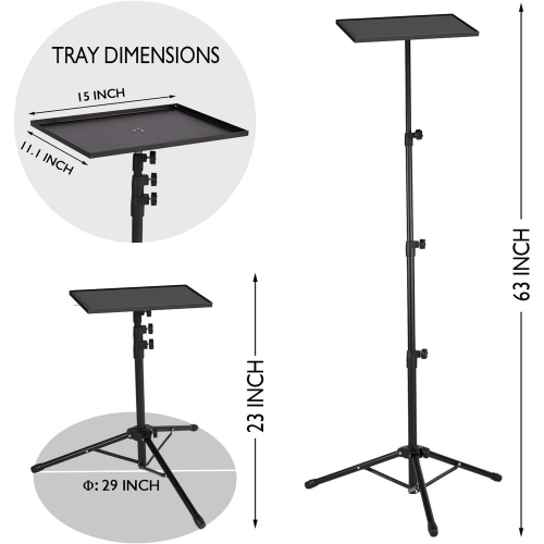 axGear Tripod Floor Stand For Laptop Projector Presentation Heigh Adjustable Foldable