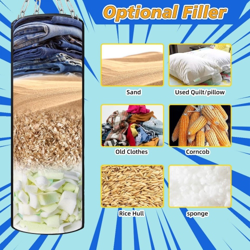 axGear Boxing Punching Bag Punch Training Sand Bag Kick Fitness Unfilled Heavy Duty