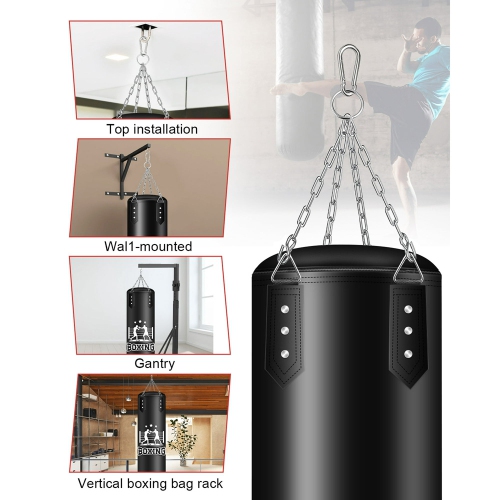 axGear Boxing Punching Bag Punch Training Sand Bag Kick Fitness Unfilled Heavy Duty