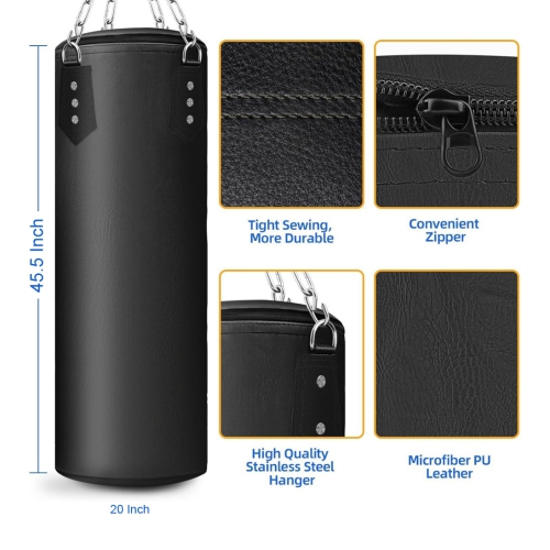 axGear Boxing Punching Bag Punch Training Sand Bag Kick Fitness Unfilled Heavy Duty