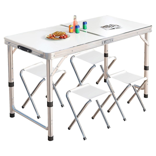 Chaise de bureau pliante en aluminium pour table de camping d'AxGear pour table de pique-nique