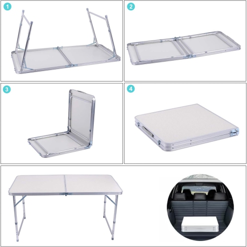 Chaise de bureau pliante en aluminium pour table de camping d'AxGear pour table de pique-nique