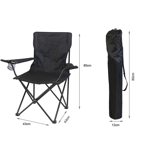 Chaise de camping portative pliante d'extérieur polyvalente d'AxGear - Porte-gobelet de plage