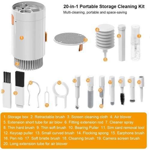 Trousse de nettoyage pour brosse électronique multifonction 20 en 1 d'AxGear