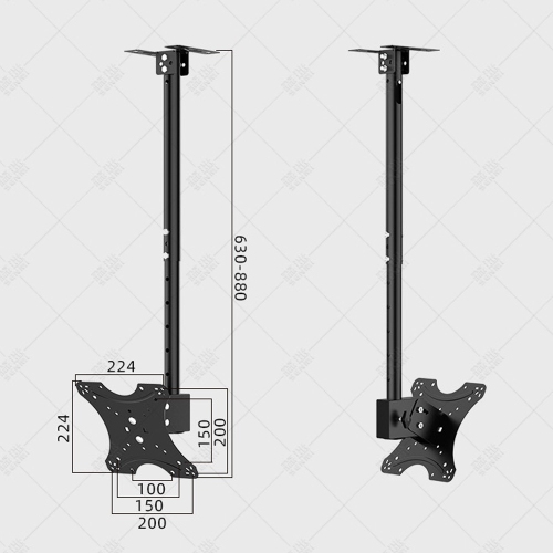 axGear Ceiling Mount TV Wall Mount Monitor Bracket Expendable Height Tilt Adjustable