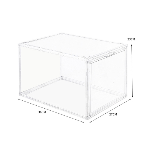 axGear Shoe Box Stackable Storage Super Clear Transparent Collapsible Display 1 Box