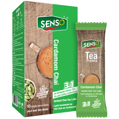 Thé chai latté instantané Senso Cardamom - Paquet de 3 (total de 30 bâtonnets)
