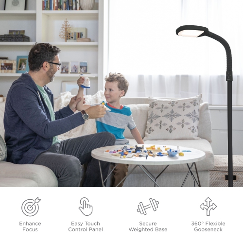 Verilux Smartlight LED Floor Lamp - Graphite