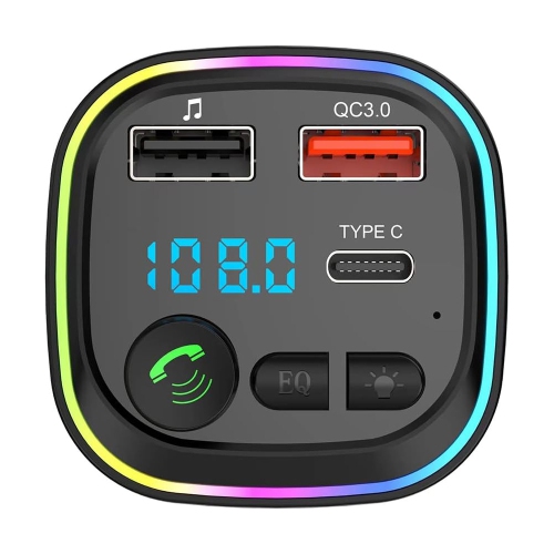 Émetteur FM Bluetooth pour l'auto d'AxGear; USB de type C; Recharge PD; Lecteur MP3 TF