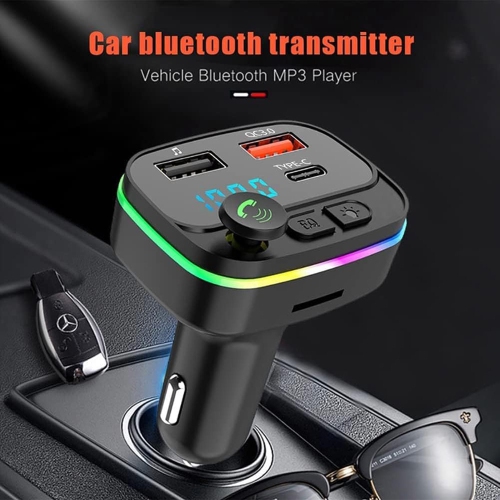 Émetteur FM Bluetooth pour l'auto d'AxGear; USB de type C; Recharge PD; Lecteur MP3 TF