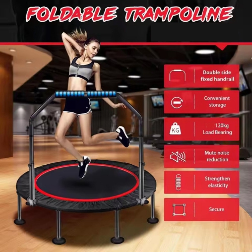 axGear Trampoline 40 Inch Indoor Outdoor Home Fitness Exercise Foldable Rebounder
