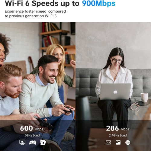 axGear USB WiFi 6 Adapter Bluetooth 5.3 Dongle Dual Band Wireless Network Card