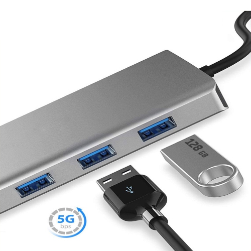 axGear USB Type C Dual HDMI VGA Adapter Card Reader USB 3.0 HUB Screen Mirror