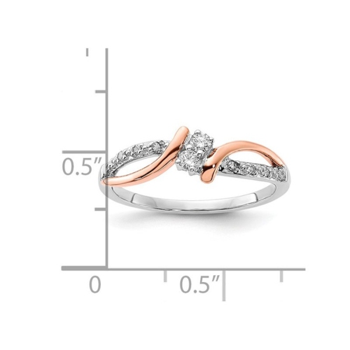 1/10 Carat Diamond Promise Ring in 10K White Gold (SIZE 7)