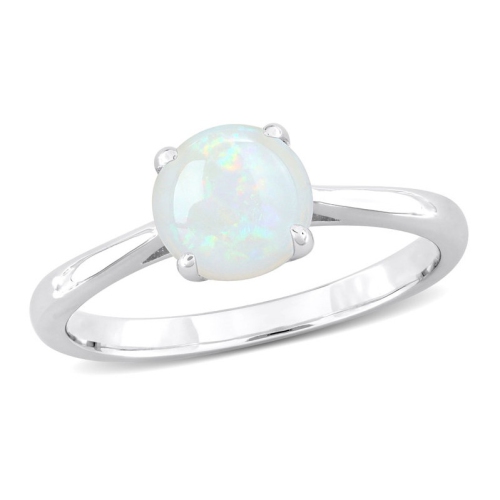 GEM AND HARMONY  4/5 Carat (Ctw) Solitaire Opal Ring In Sterling In Silver