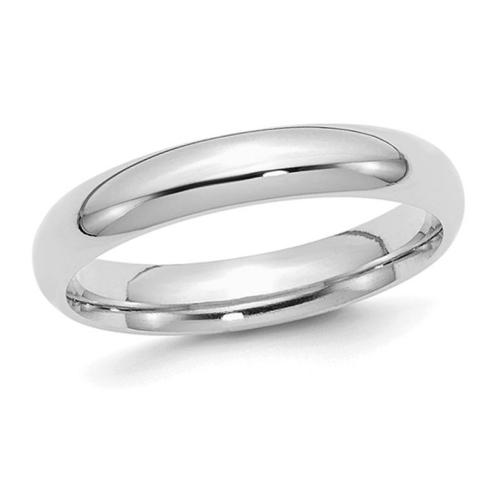GEM AND HARMONY  Mens 4MM Comfort Fit Wedding Band Ring In Sterling In Silver
