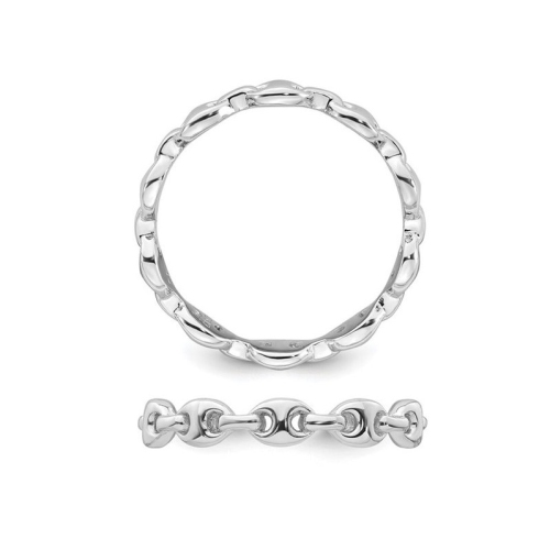 Ladies Sterling Silver Mariner Link Band Ring
