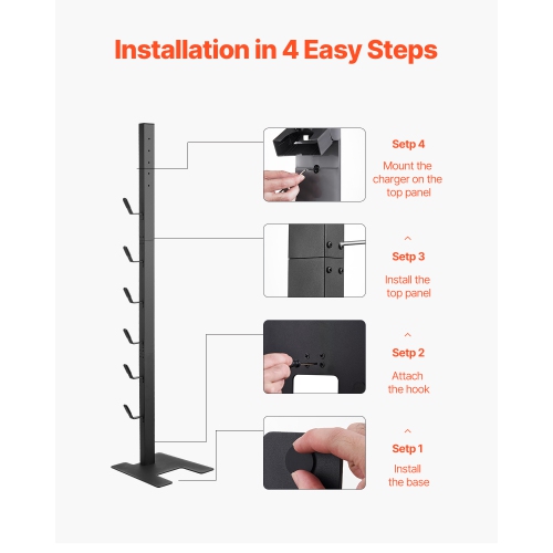 VEVOR 6 Hooks Vacuum Stand,Compatible With Dyson V6 V7 V8 V10 V11 V15,Stable Holder for Dyson DC30 DC31 DC34 DC35 DC58 DC59 DC62 D74 Cordless Upright