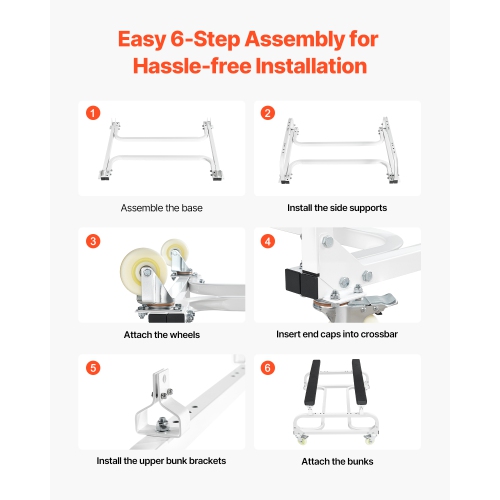 VEVOR 1300 lbs Capacity Watercraft PWC Dolly,Jet Ski Stand PWC Cart for Moving Watercraft, Adjustable Bunks with 4 Casters & 2 Brakes,Jet Ski Cart