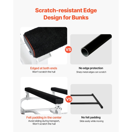 VEVOR 1300 lbs Capacity Watercraft PWC Dolly,Jet Ski Stand PWC Cart for Moving Watercraft, Adjustable Bunks with 4 Casters & 2 Brakes,Jet Ski Cart