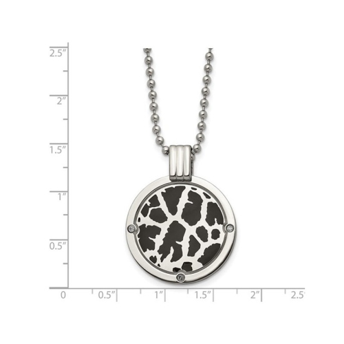 Mens Titanium Pendant Necklace and Chain