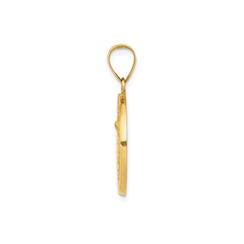 14K Yellow Gold Saint-Michael Medal Pendant Necklace