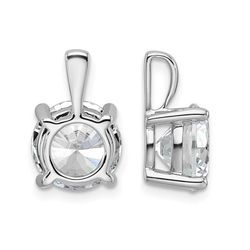 3.00 Carat Lab-Grown Diamond Solitaire Pendant Necklace in 14K White Gold with Chain