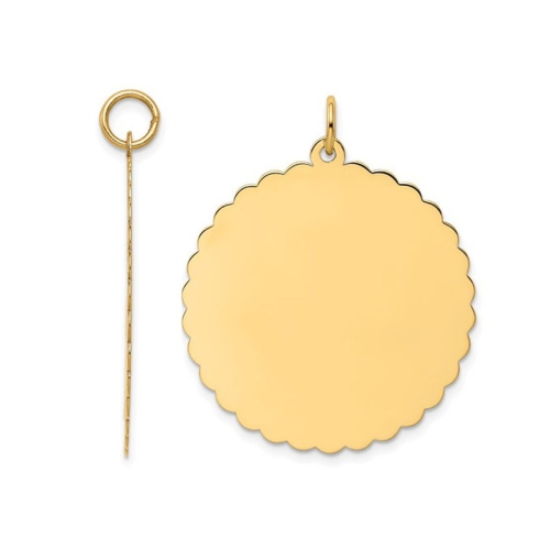 14K Yellow Gold 50th Anniversary Charm Pendant Necklace