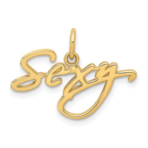 GEM AND HARMONY  10K Yelllow Sexy Charm Pendant (No Chain) In Gold