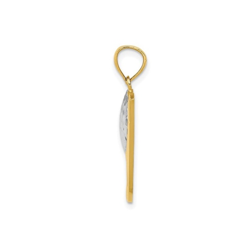 14K Yellow Gold Golf Club and Ball Charm Pendant