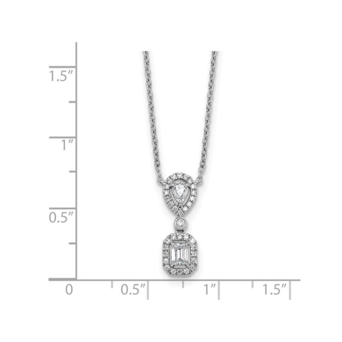 1/2 Carat Lab-Grown Diamond Pendant Necklace in 14K White Gold with Chain