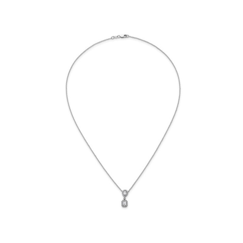 1/2 Carat Lab-Grown Diamond Pendant Necklace in 14K White Gold with Chain