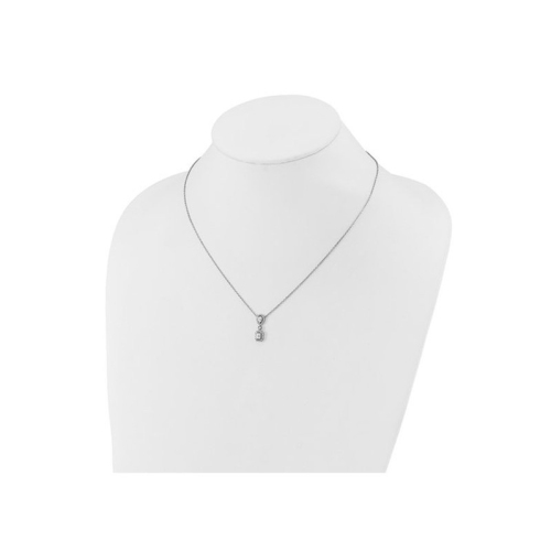 1/2 Carat Lab-Grown Diamond Pendant Necklace in 14K White Gold with Chain
